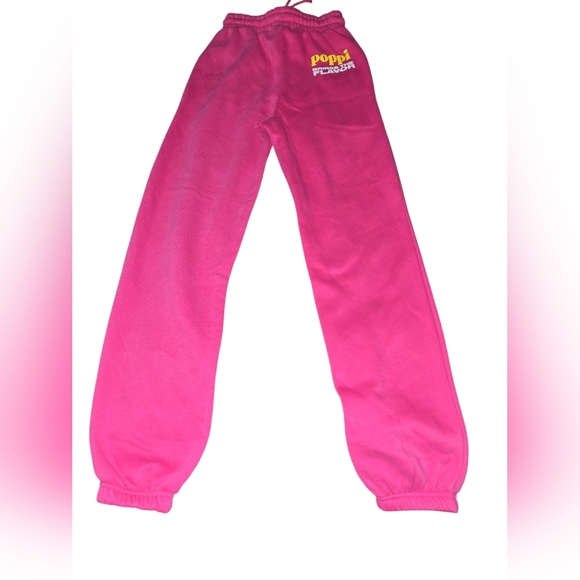 Womens Poppi Bright Pink Joggers with Fun Print, XXS, NWT!!!! - Picture 2 of 3